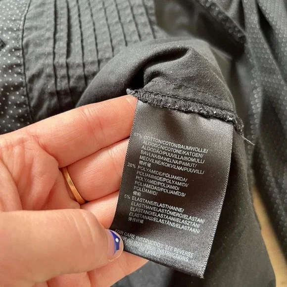 Vintage y2k Mexx Polka Dot Button Up Long Sleeve Blouse Womens Sz XXL preppy - Picture 6 of 8